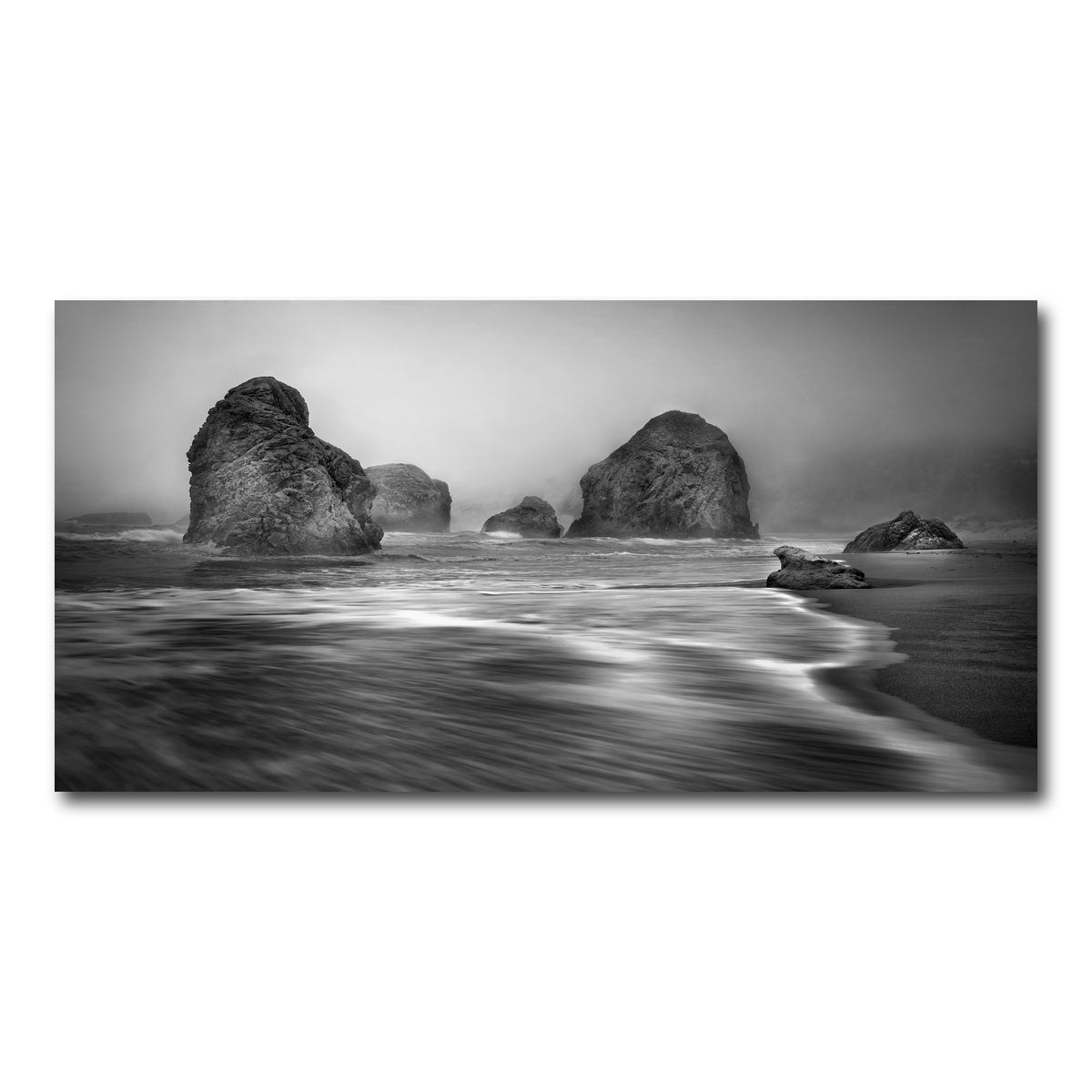 AUTO-MOCKUP WHITE | Sea Stacks - Foggy Oregon Coast | 1 Piece | Gallery Wrap Canvas | group=2x1