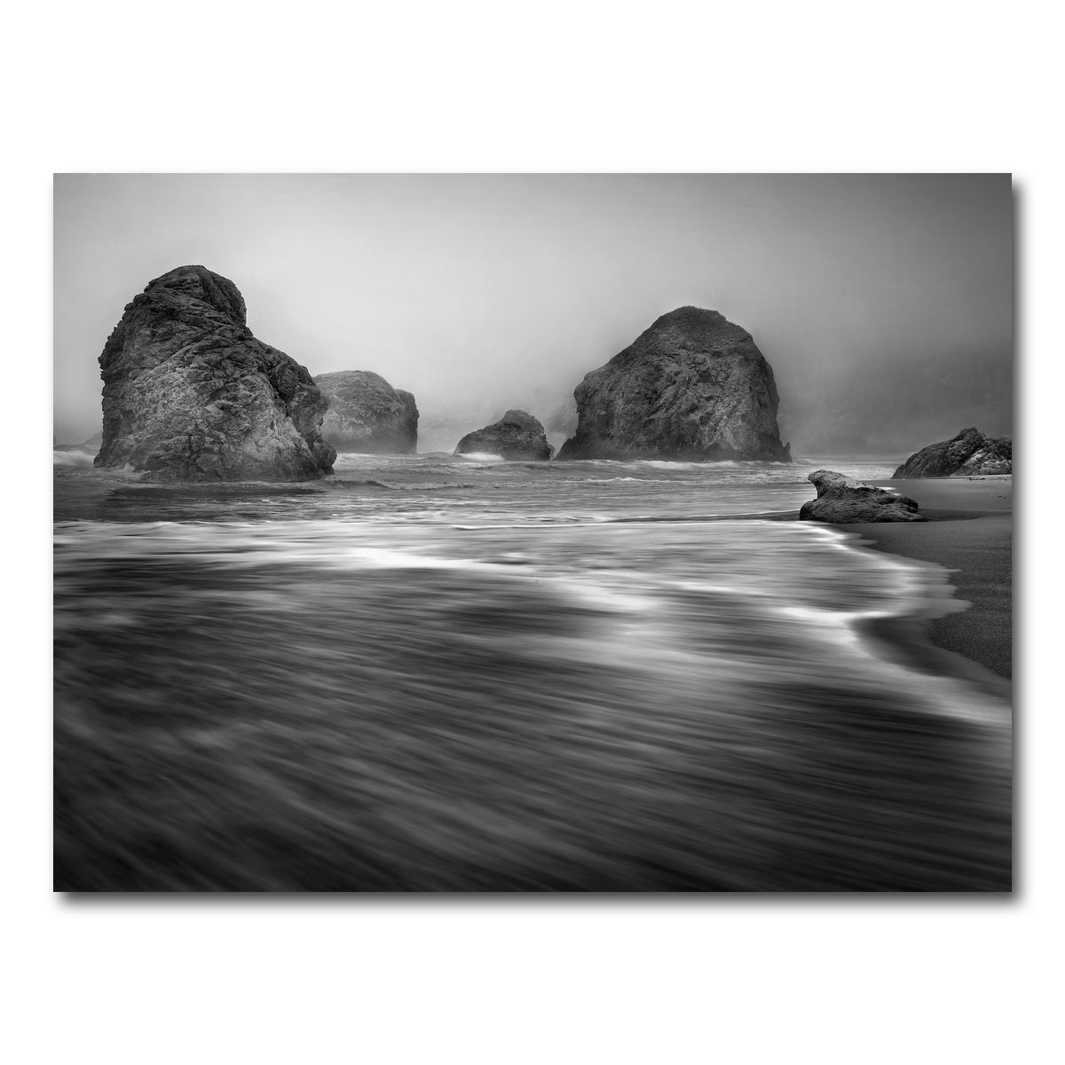 AUTO-MOCKUP WHITE | Sea Stacks - Foggy Oregon Coast | 1 Piece | Gallery Wrap Canvas | group=4x3
