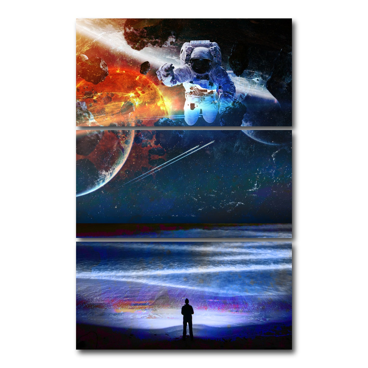 AUTO-MOCKUP WHITE | Sea and Space | 3 Piece | Gallery Wrap Canvas | group=12x24_stacked