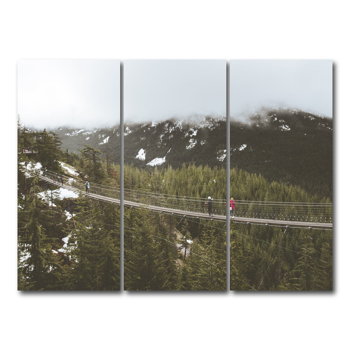 AUTO-MOCKUP WHITE | Sea to Sky Suspension Bridge Canada | 3 Piece | Gallery Wrap Canvas | group=8x18