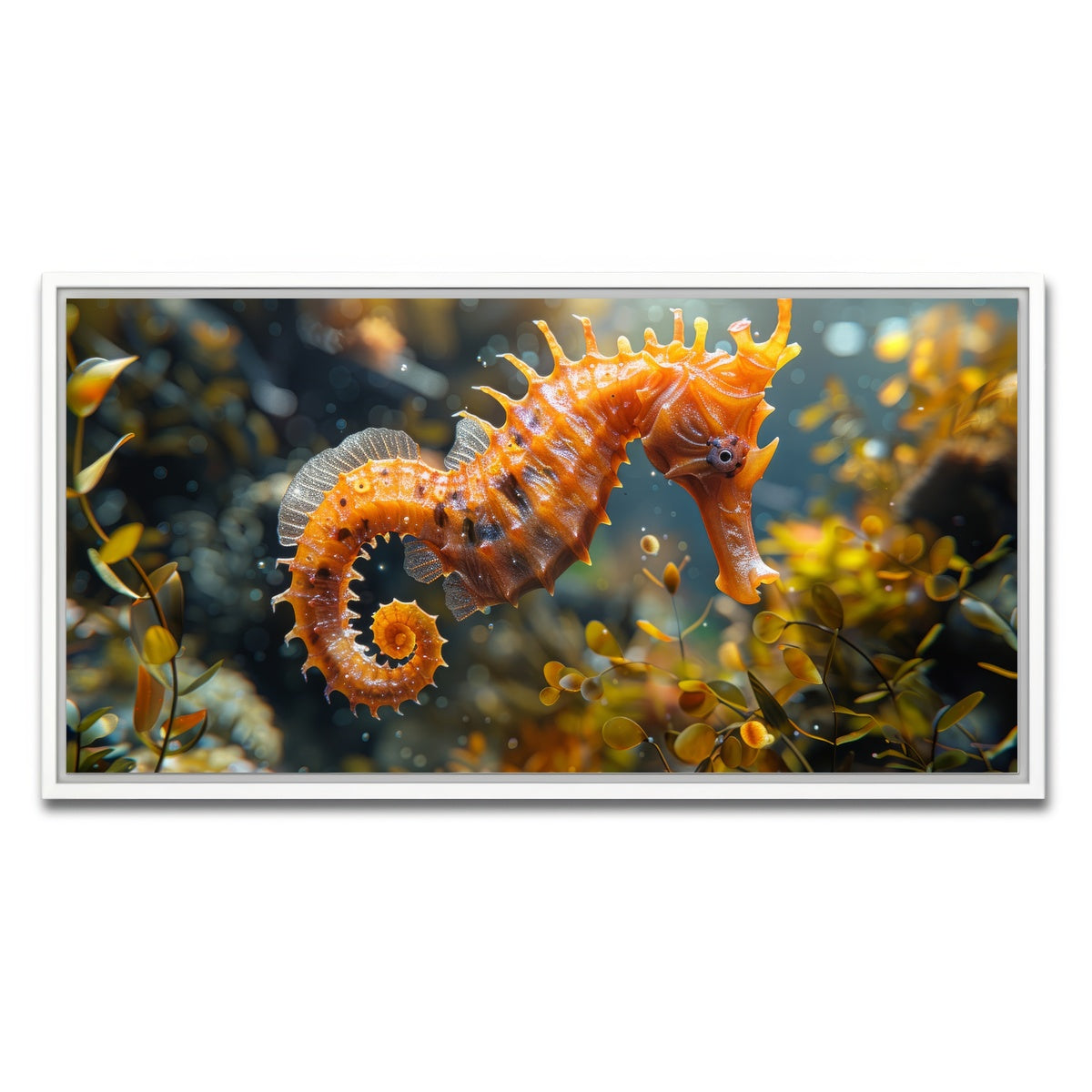 AUTO-MOCKUP WHITE | Seahorse | 1 Piece | White Framed Canvas | group=2x1