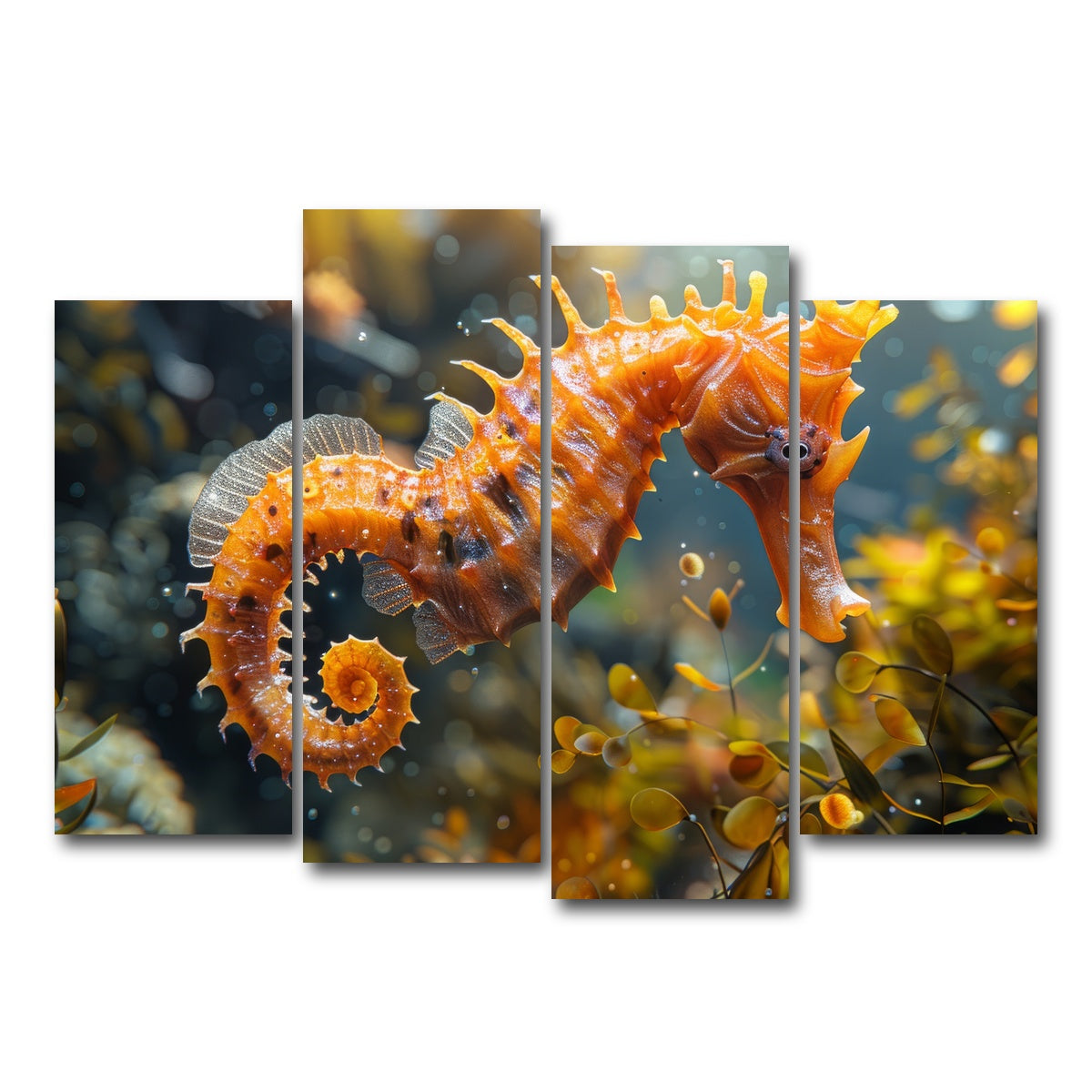 AUTO-MOCKUP WHITE | Seahorse | 4 Piece | Gallery Wrap Canvas | group=4_normal