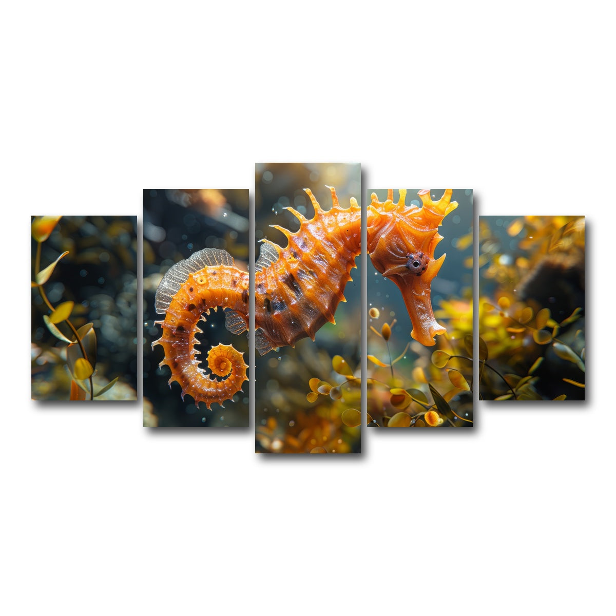 AUTO-MOCKUP WHITE | Seahorse | 5 Piece | Gallery Wrap Canvas | group=5_normal