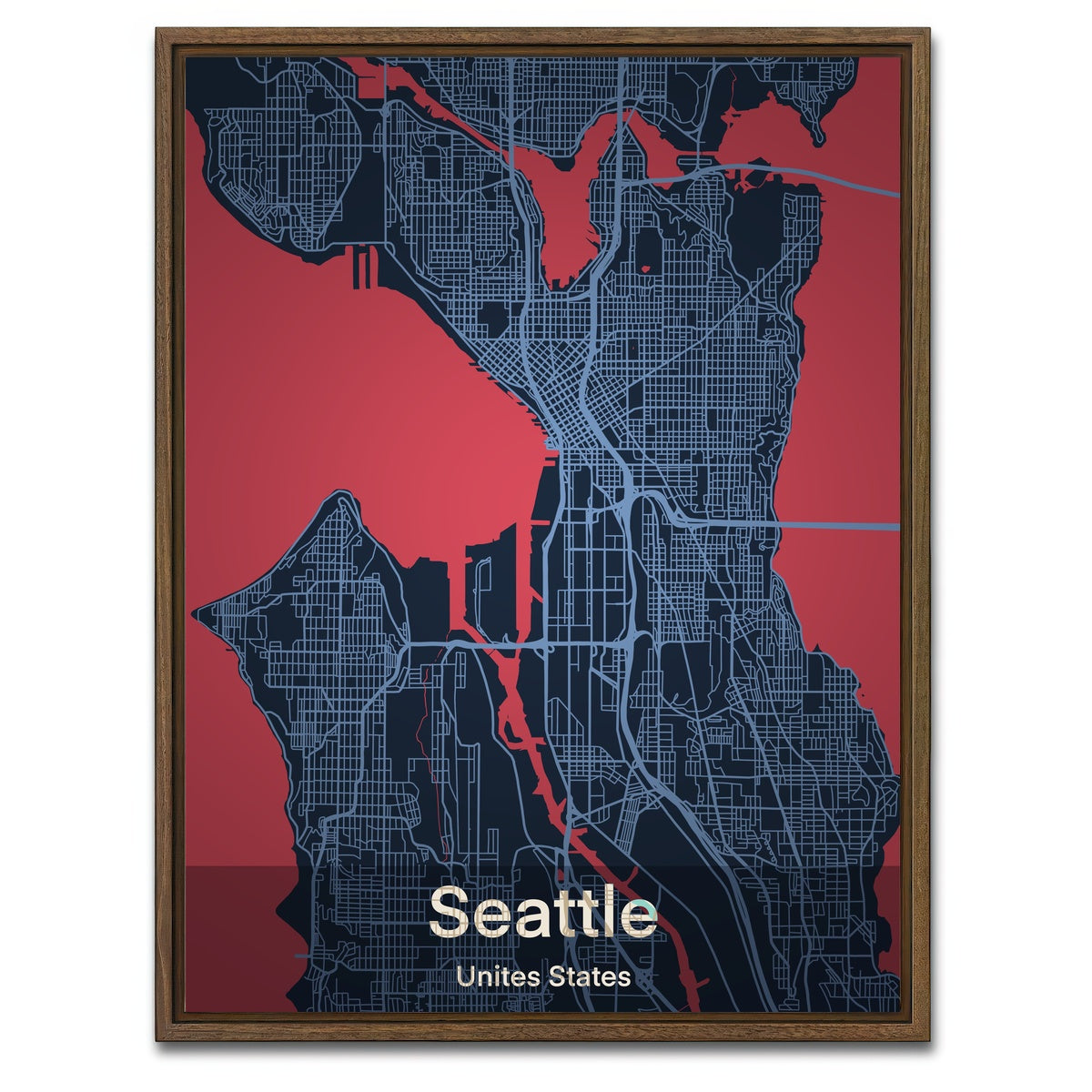 AUTO-MOCKUP WHITE | Seattle | 1 Piece | Walnut Framed Canvas | group=3x4
