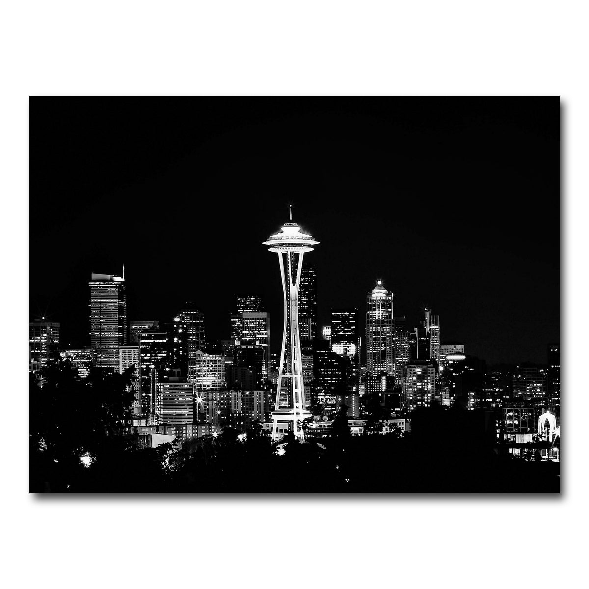 AUTO-MOCKUP WHITE | Seattle skyline | 1 Piece | Gallery Wrap Canvas | group=4x3