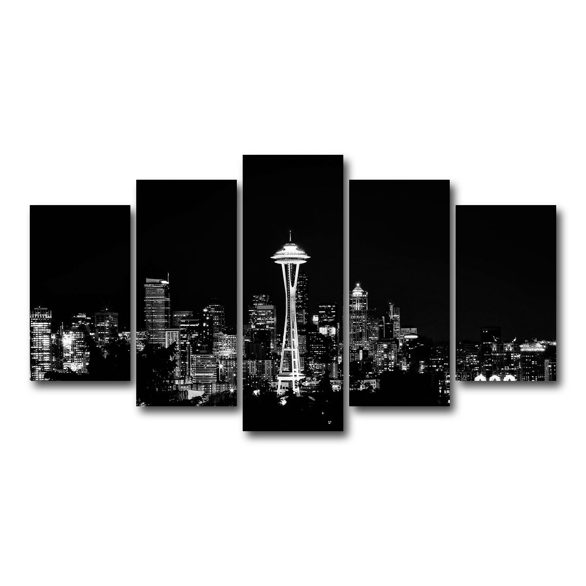 AUTO-MOCKUP WHITE | Seattle skyline | 5 Piece | Gallery Wrap Canvas | group=5_normal