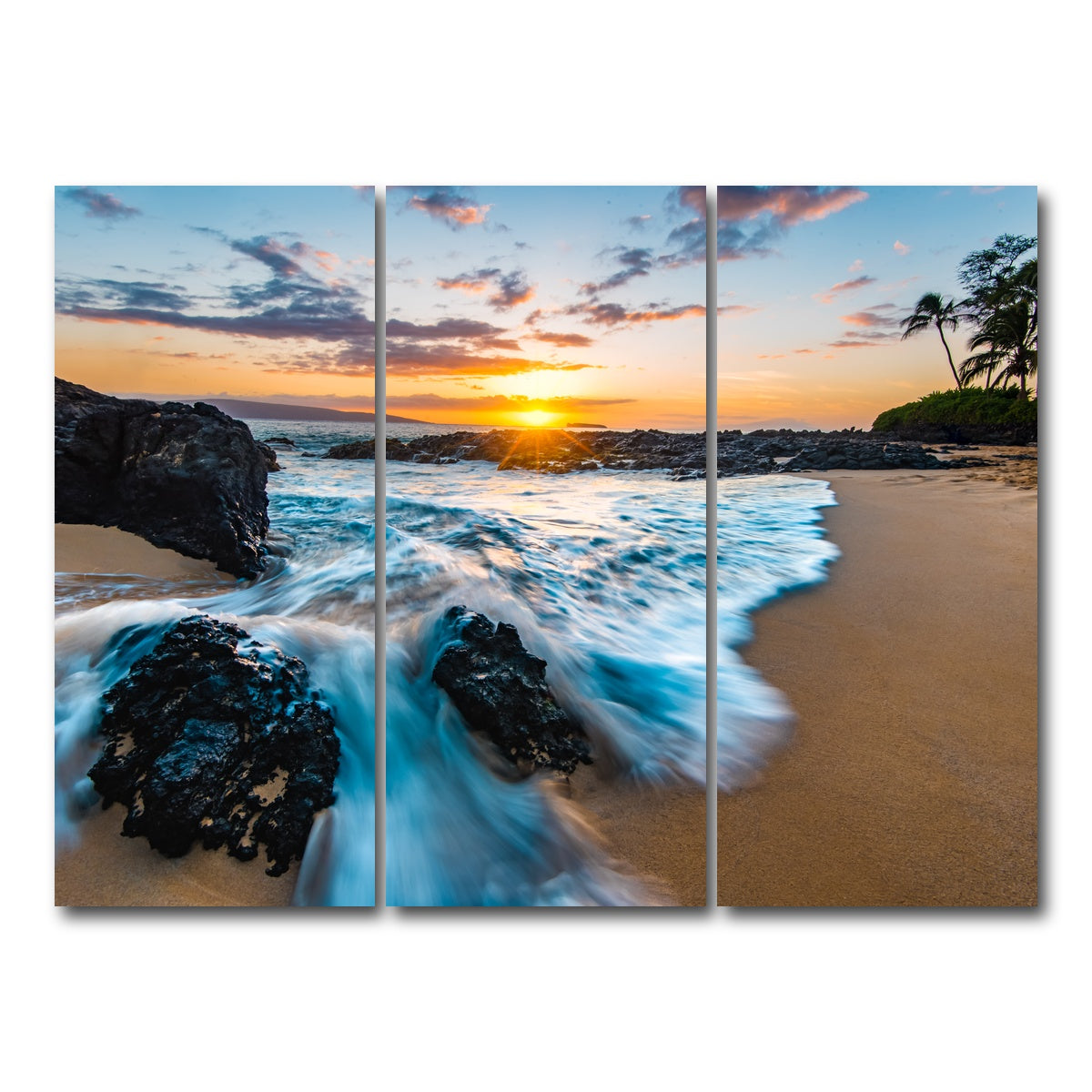 AUTO-MOCKUP WHITE | Secret Beach | 3 Piece | Gallery Wrap Canvas | group=8x18