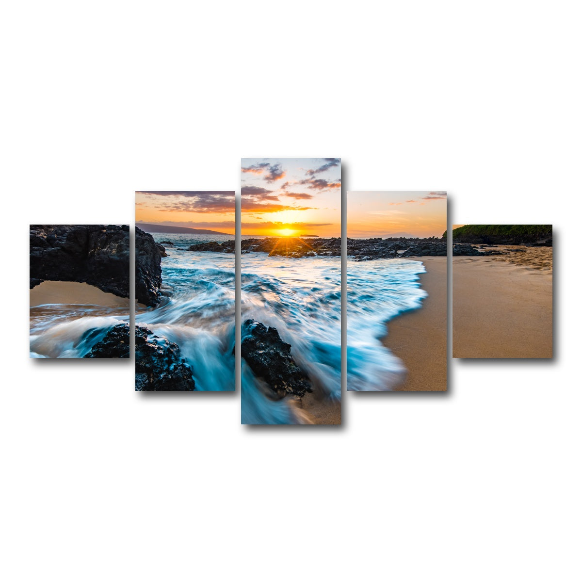 AUTO-MOCKUP WHITE | Secret Beach | 5 Piece | Gallery Wrap Canvas | group=5_short