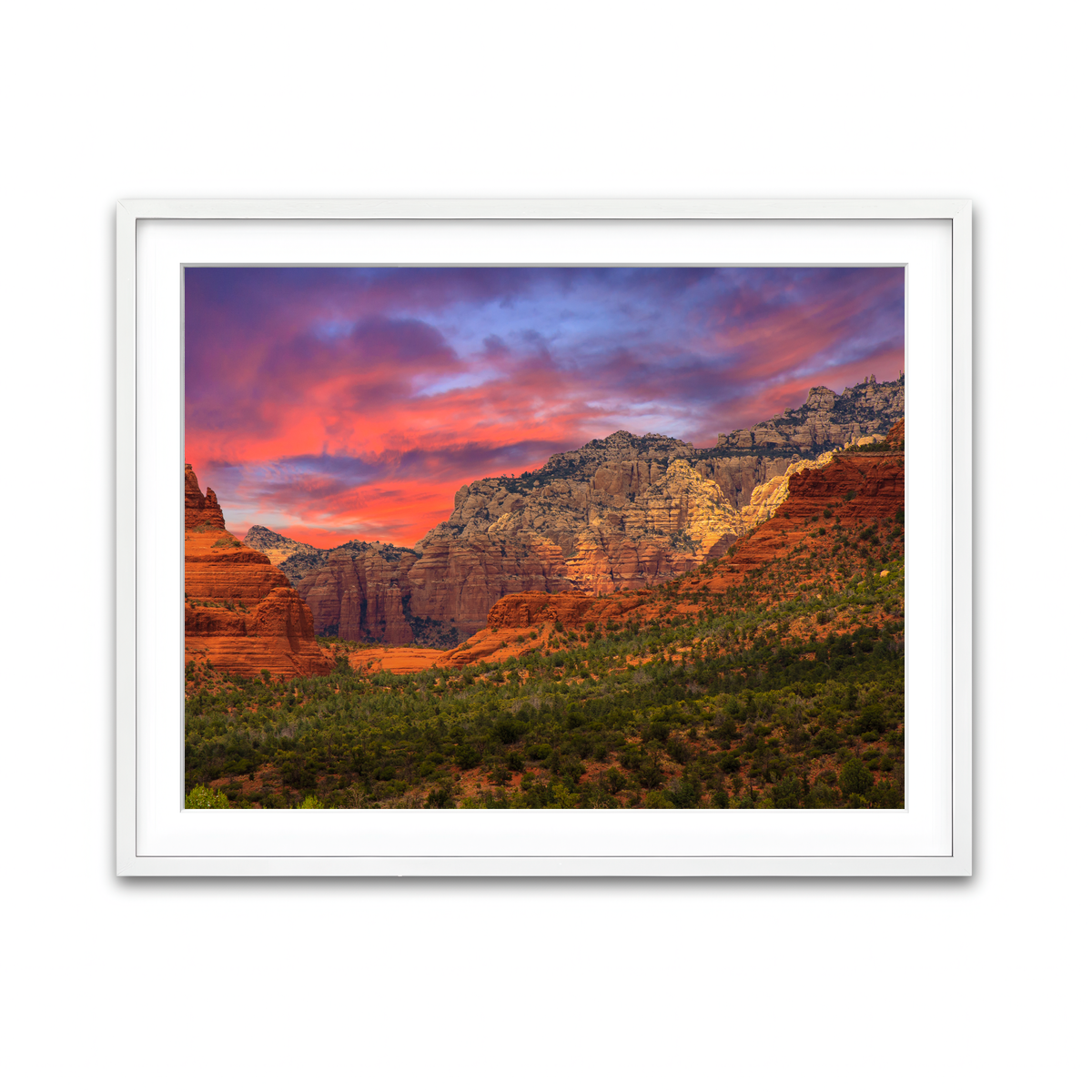 Framed Print 4x3 White