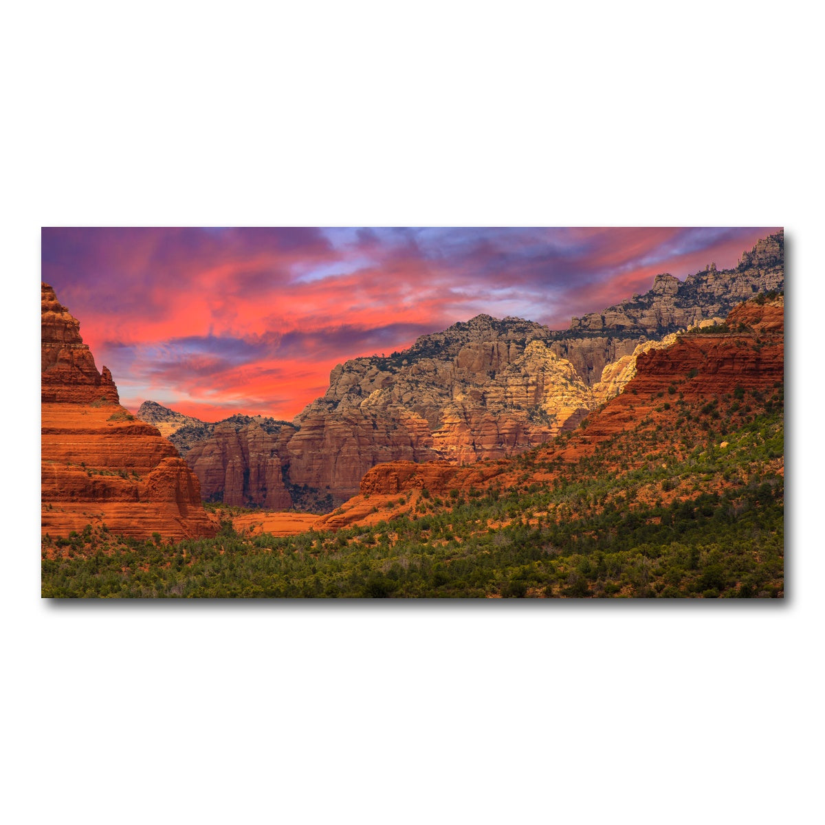AUTO-MOCKUP WHITE | Sedona Sunset | 1 Piece | Gallery Wrap Canvas | group=2x1