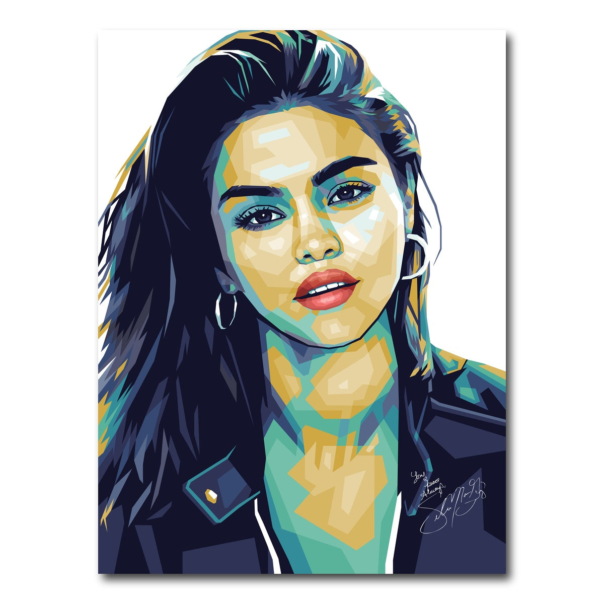 AUTO-MOCKUP WHITE | Selena Gomez White | 1 Piece | Gallery Wrap Canvas | group=3x4