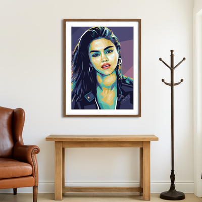 AUTO-MOCKUP ROOM | Selena Purple Wall Art