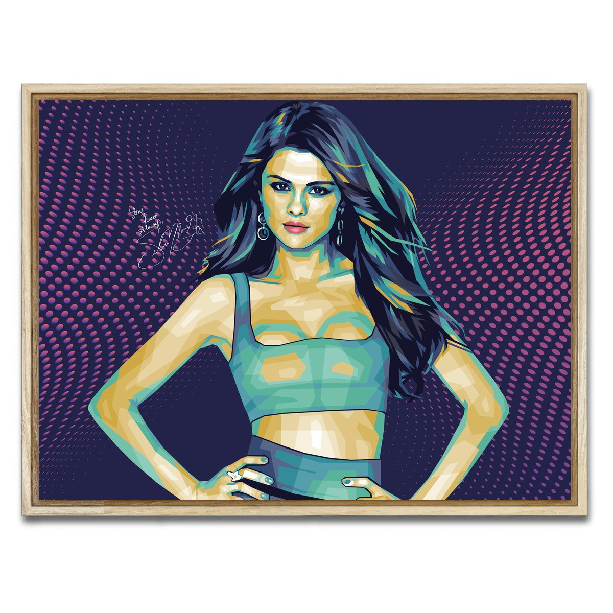 AUTO-MOCKUP WHITE | Selena Signature | 1 Piece | Natural Framed Canvas | group=4x3