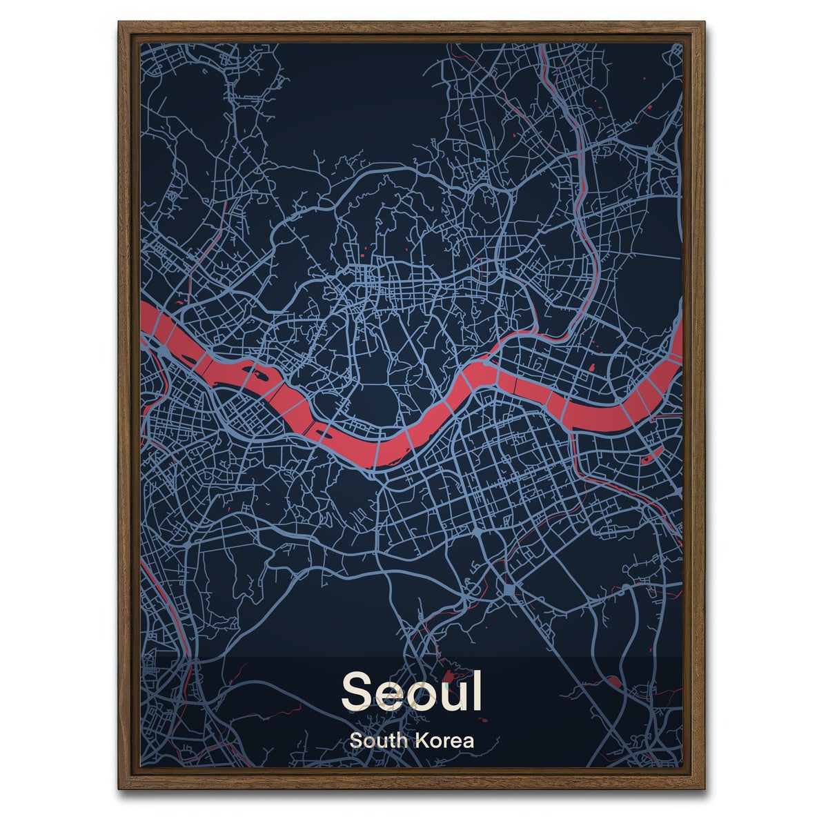 AUTO-MOCKUP WHITE | Seoul | 1 Piece | Walnut Framed Canvas | group=3x4