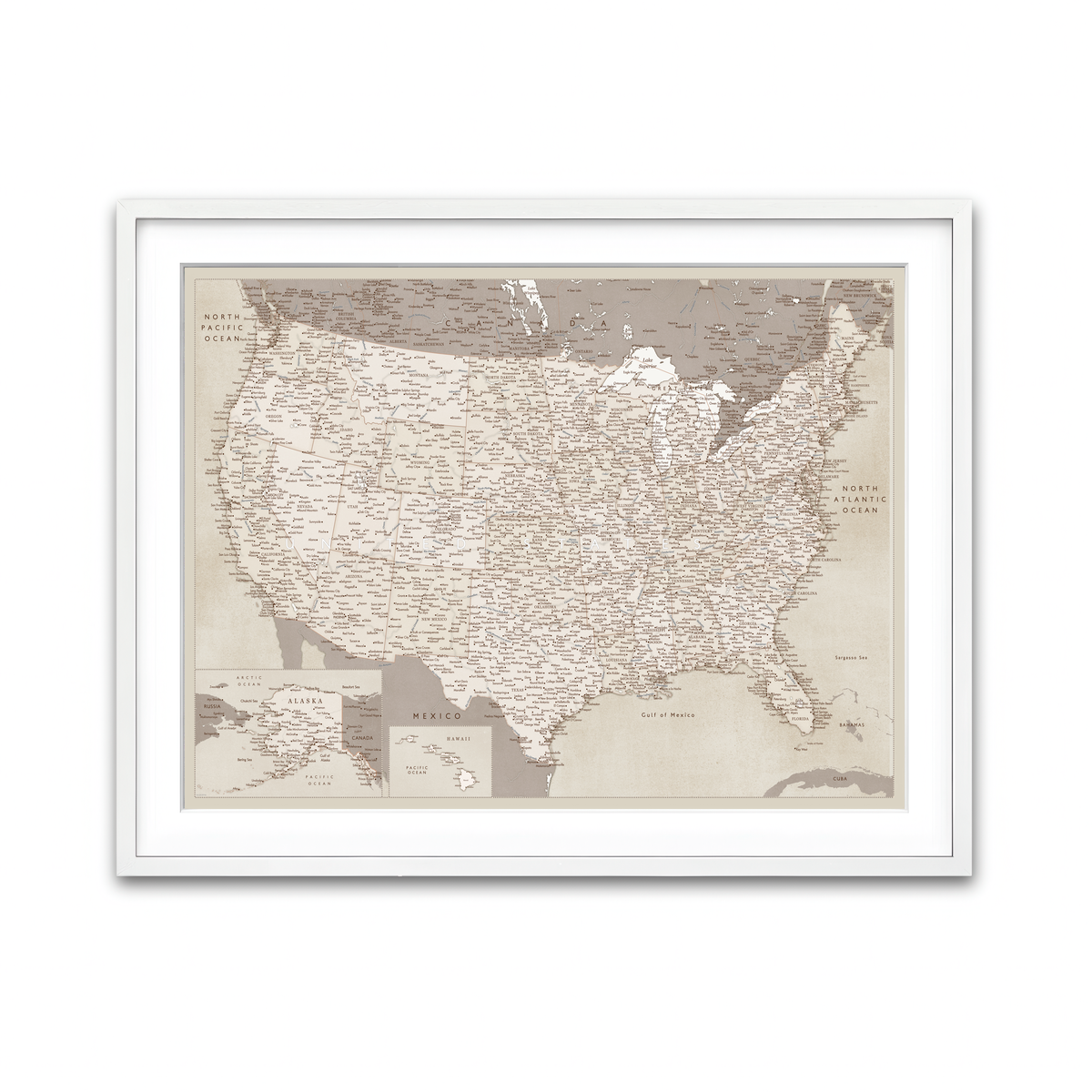 Framed Print 4x3 White