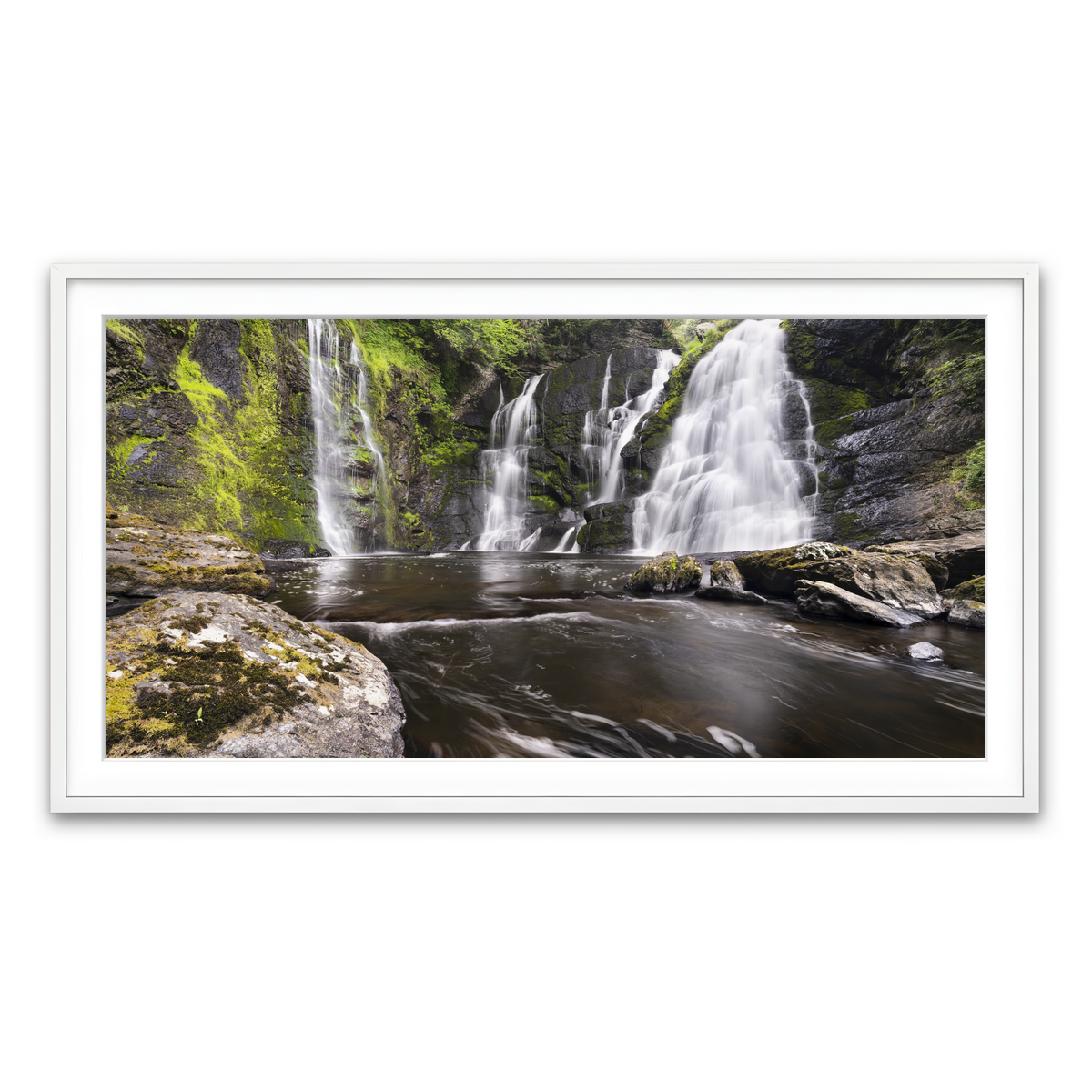 Framed Print 2x1 White