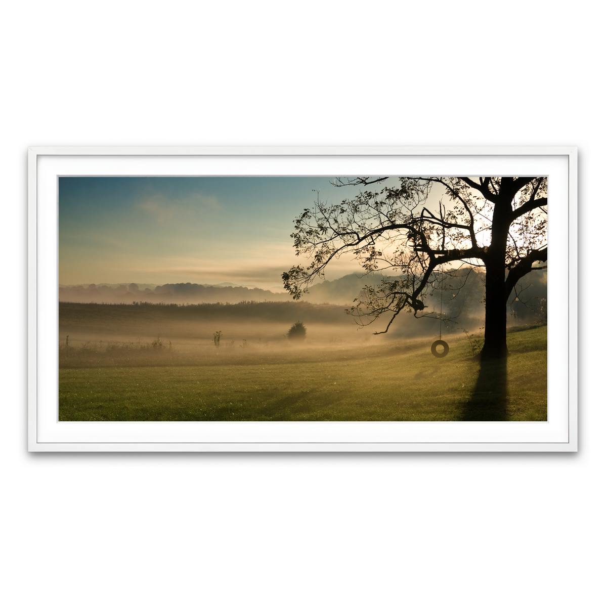 Framed Print 2x1 White