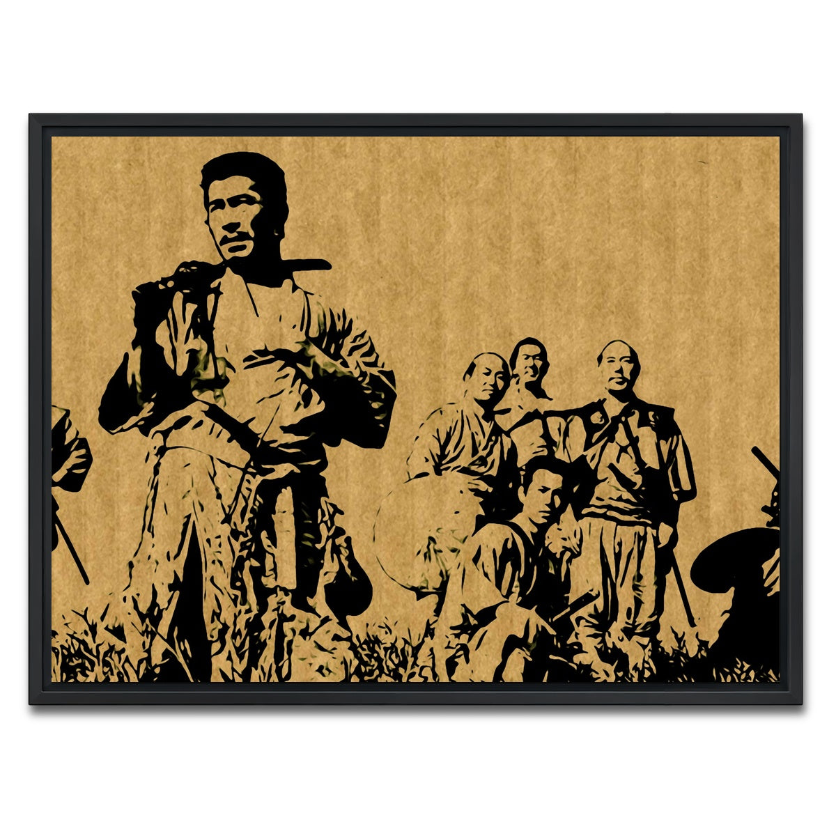 AUTO-MOCKUP WHITE | Seven Samurai | 1 Piece | Black Framed Canvas | group=4x3