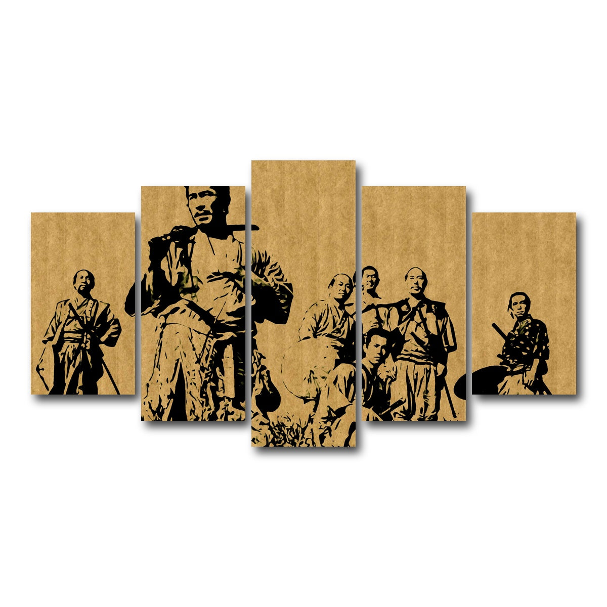 AUTO-MOCKUP WHITE | Seven Samurai | 5 Piece | Gallery Wrap Canvas | group=5_normal