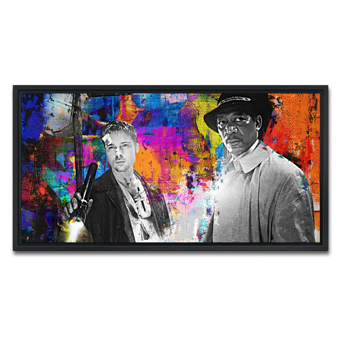 AUTO-MOCKUP WHITE | Seven | 1 Piece | Black Framed Canvas | group=2x1