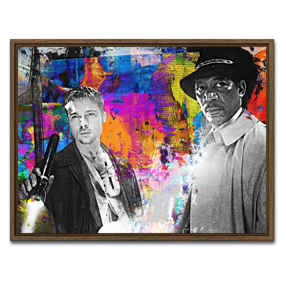 AUTO-MOCKUP WHITE | Seven | 1 Piece | Walnut Framed Canvas | group=4x3