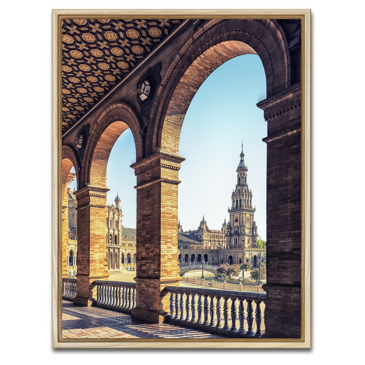 AUTO-MOCKUP WHITE | Seville City | 1 Piece | Natural Framed Canvas | group=3x4