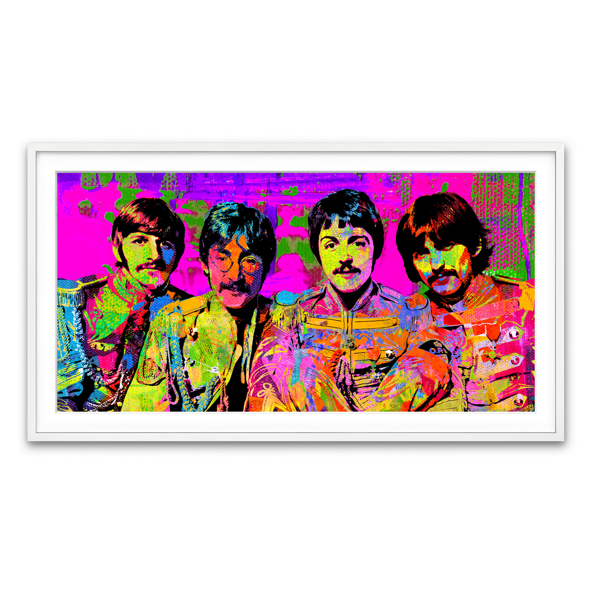 Framed Print 2x1 White