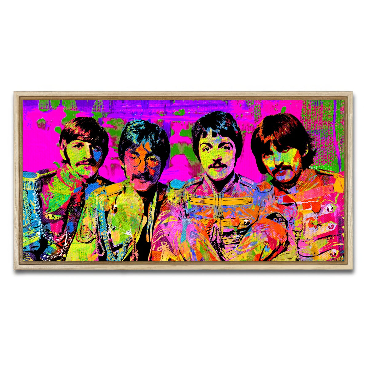 AUTO-MOCKUP WHITE | Sgt. Pepper's Beatles | 1 Piece | Natural Framed Canvas | group=2x1
