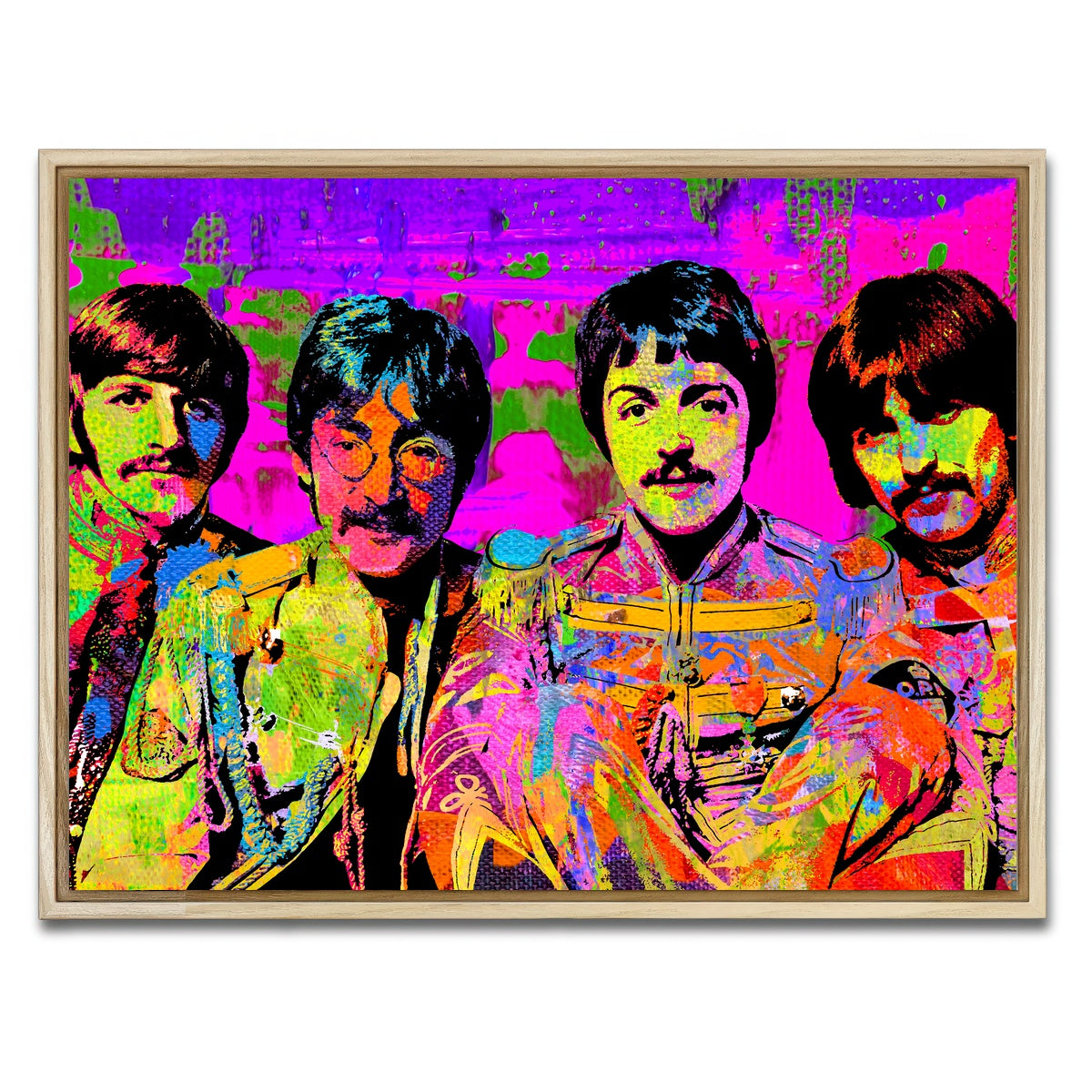 AUTO-MOCKUP WHITE | Sgt. Pepper's Beatles | 1 Piece | Natural Framed Canvas | group=4x3