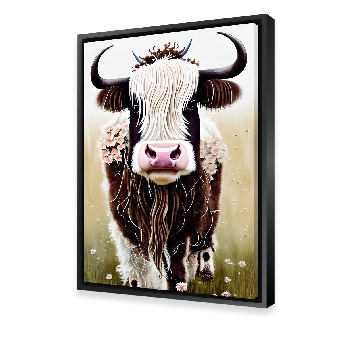 Shabby Chic Highland Cow Wall Art