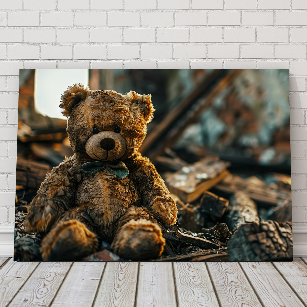 Shabby Teddy Bear Wall Art