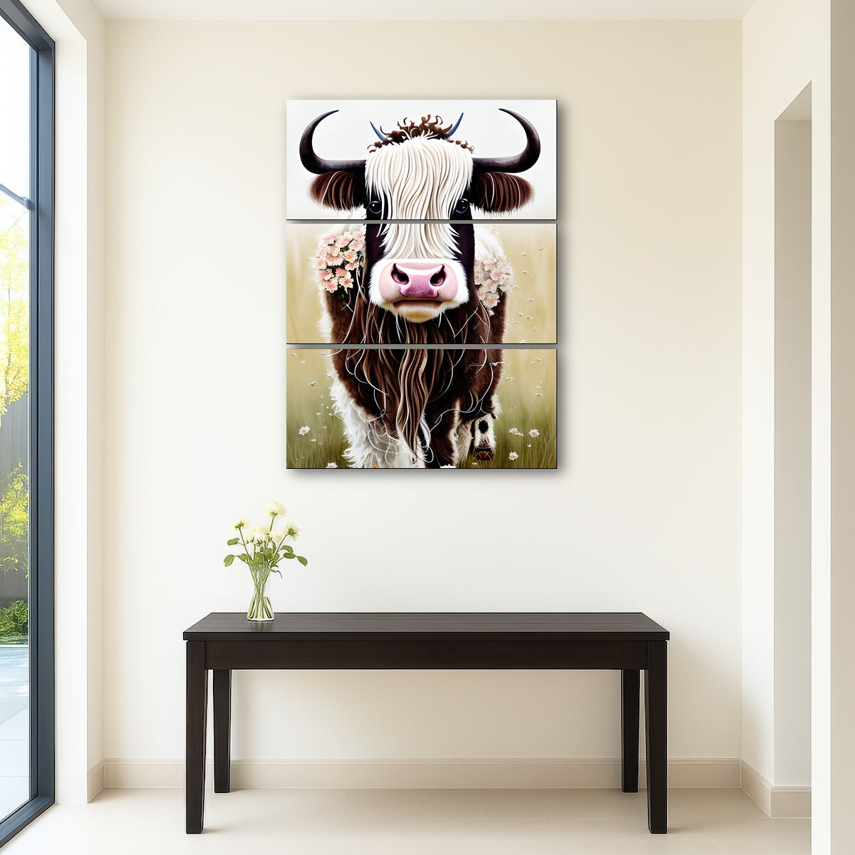 AUTO-MOCKUP ROOM | Shabby Chic Highland Cow
