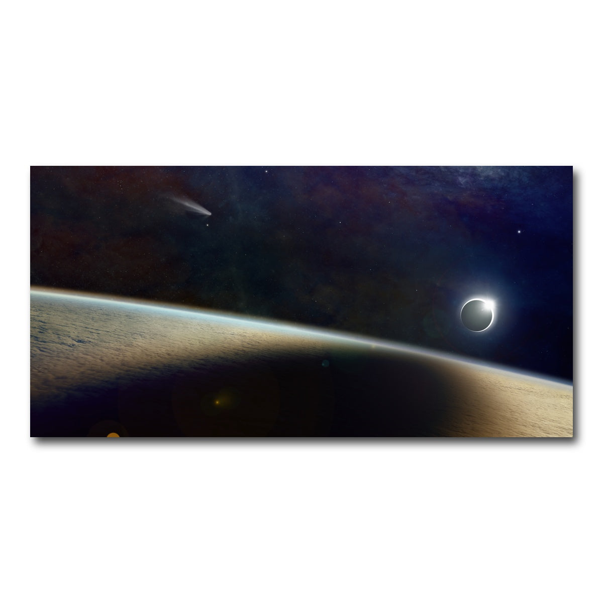 AUTO-MOCKUP WHITE | Shadow of the Solar Eclipse | 1 Piece | Gallery Wrap Canvas | group=2x1