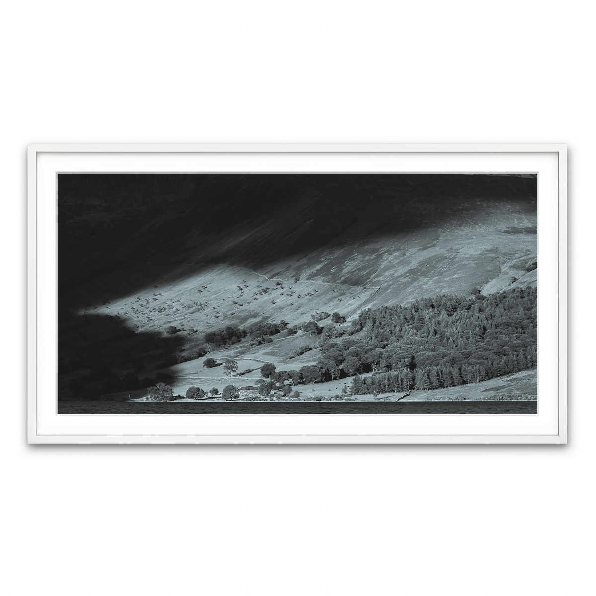 Framed Print 2x1 White