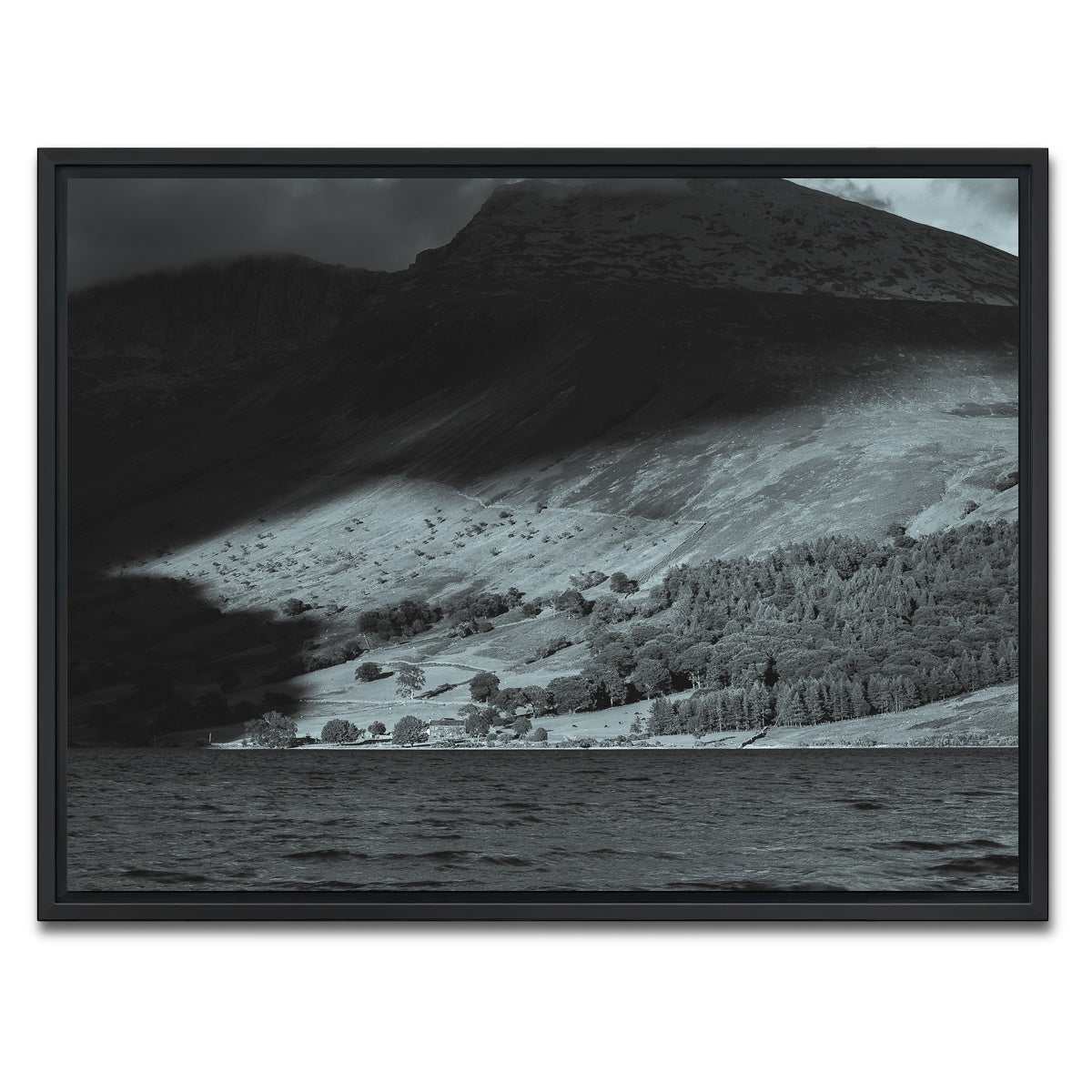 AUTO-MOCKUP WHITE | Shadow on the Mountain | 1 Piece | Black Framed Canvas | group=4x3