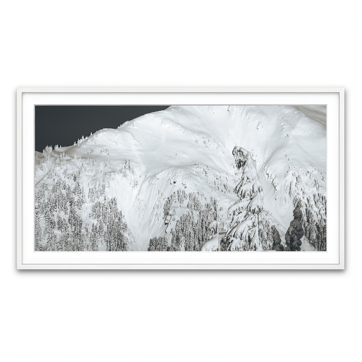 Framed Print 2x1 White
