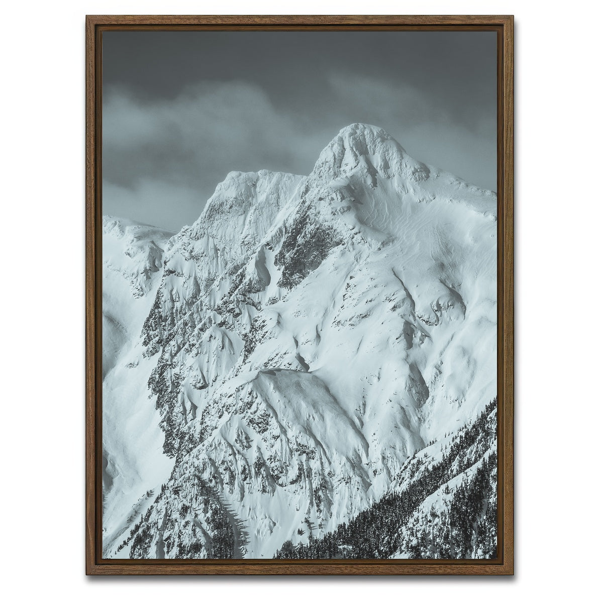 AUTO-MOCKUP WHITE | Shames Mountain 5 | 1 Piece | Walnut Framed Canvas | group=3x4