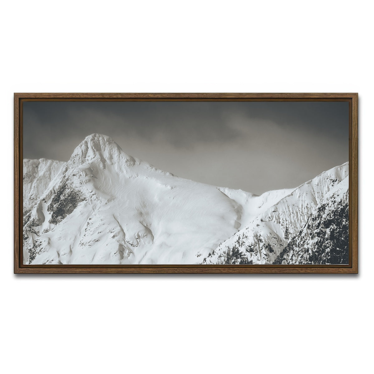 AUTO-MOCKUP WHITE | Shames Mountain 6 | 1 Piece | Walnut Framed Canvas | group=2x1