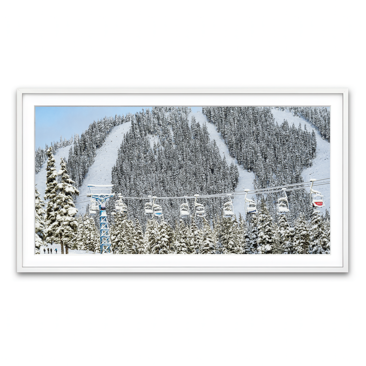 Framed Print 2x1 White