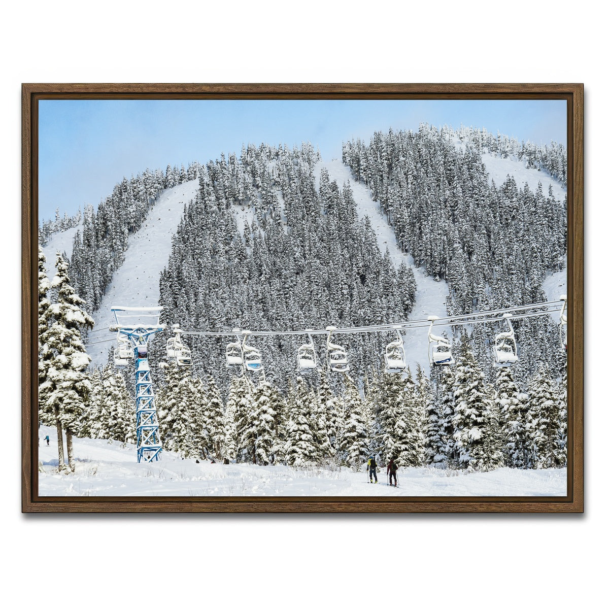 AUTO-MOCKUP WHITE | Shames Mountain Northern BC 1 | 1 Piece | Walnut Framed Canvas | group=4x3