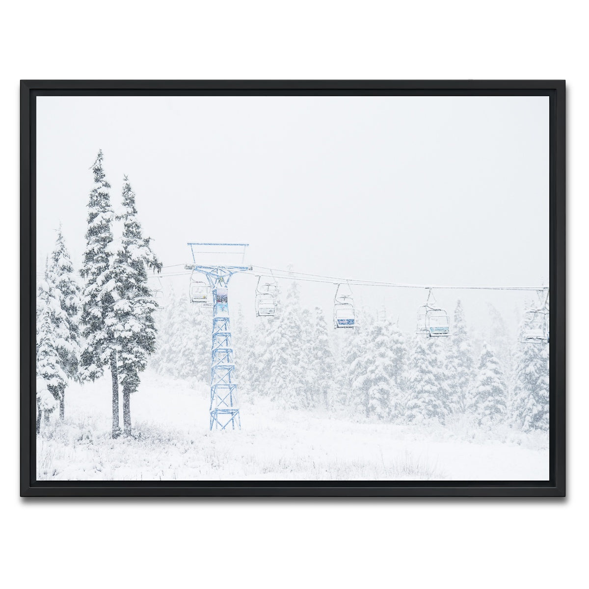 AUTO-MOCKUP WHITE | Shames Mountain Northern BC 3 | 1 Piece | Black Framed Canvas | group=4x3