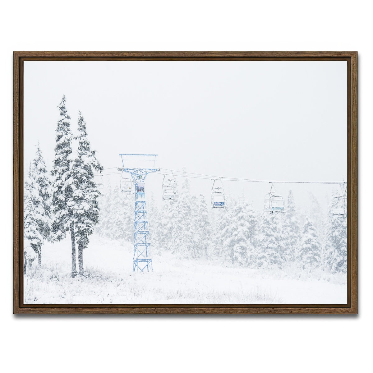 AUTO-MOCKUP WHITE | Shames Mountain Northern BC 3 | 1 Piece | Walnut Framed Canvas | group=4x3