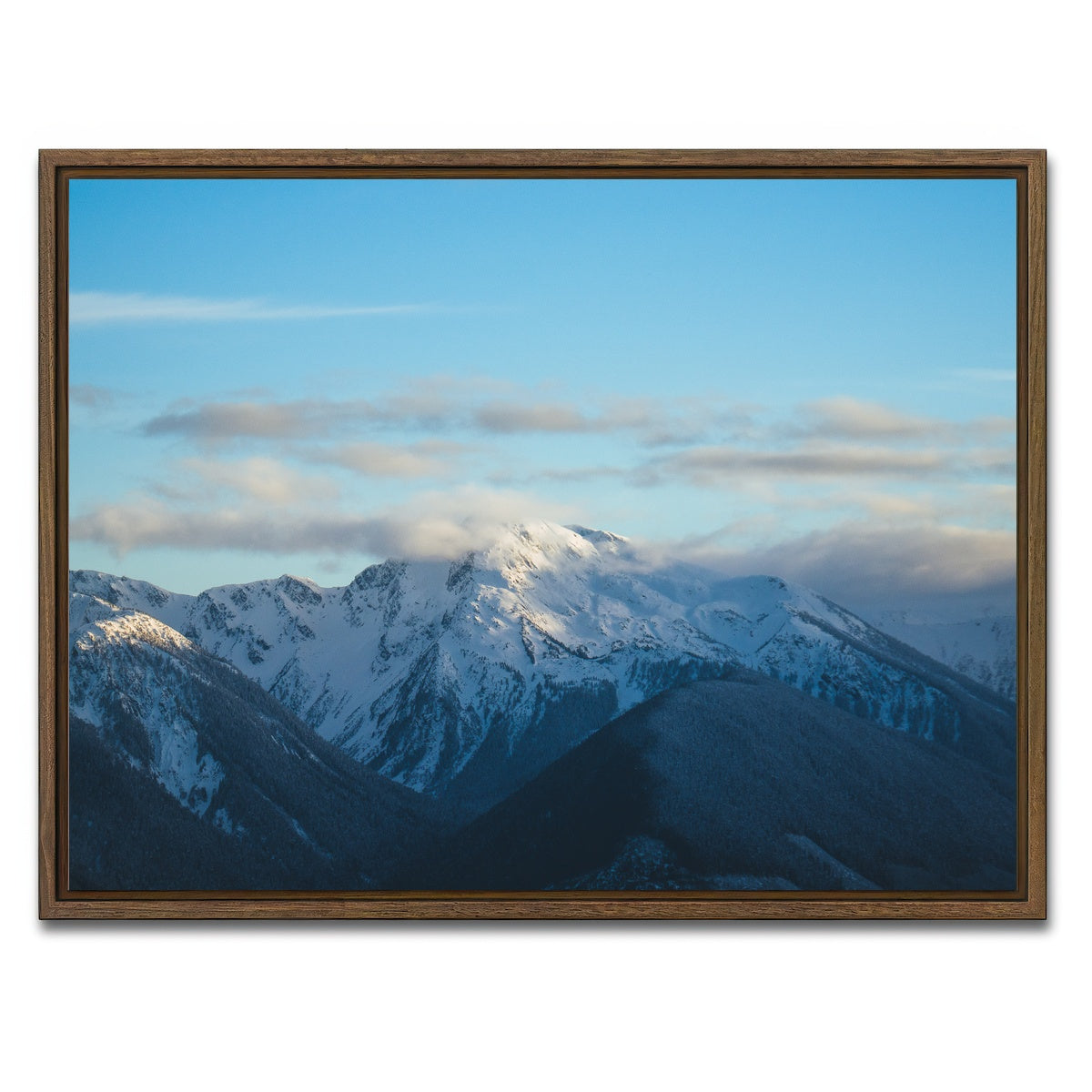 AUTO-MOCKUP WHITE | Shames Mountain Northern BC 4 | 1 Piece | Walnut Framed Canvas | group=4x3
