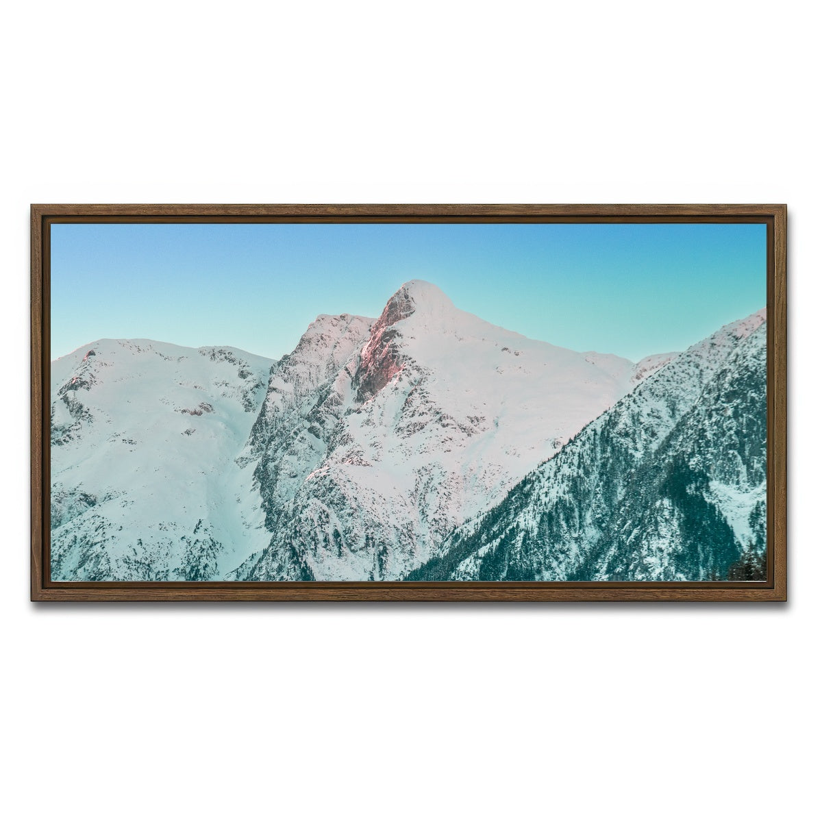 AUTO-MOCKUP WHITE | Shames Mountain Northern BC 5 | 1 Piece | Walnut Framed Canvas | group=2x1