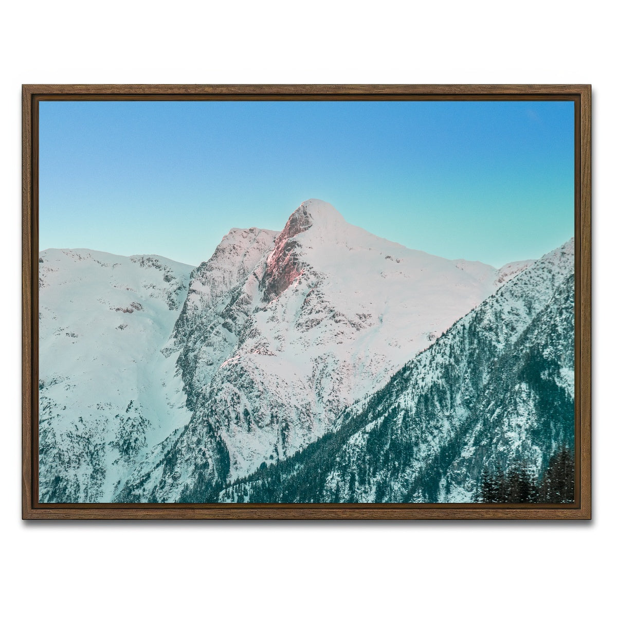 AUTO-MOCKUP WHITE | Shames Mountain Northern BC 5 | 1 Piece | Walnut Framed Canvas | group=4x3