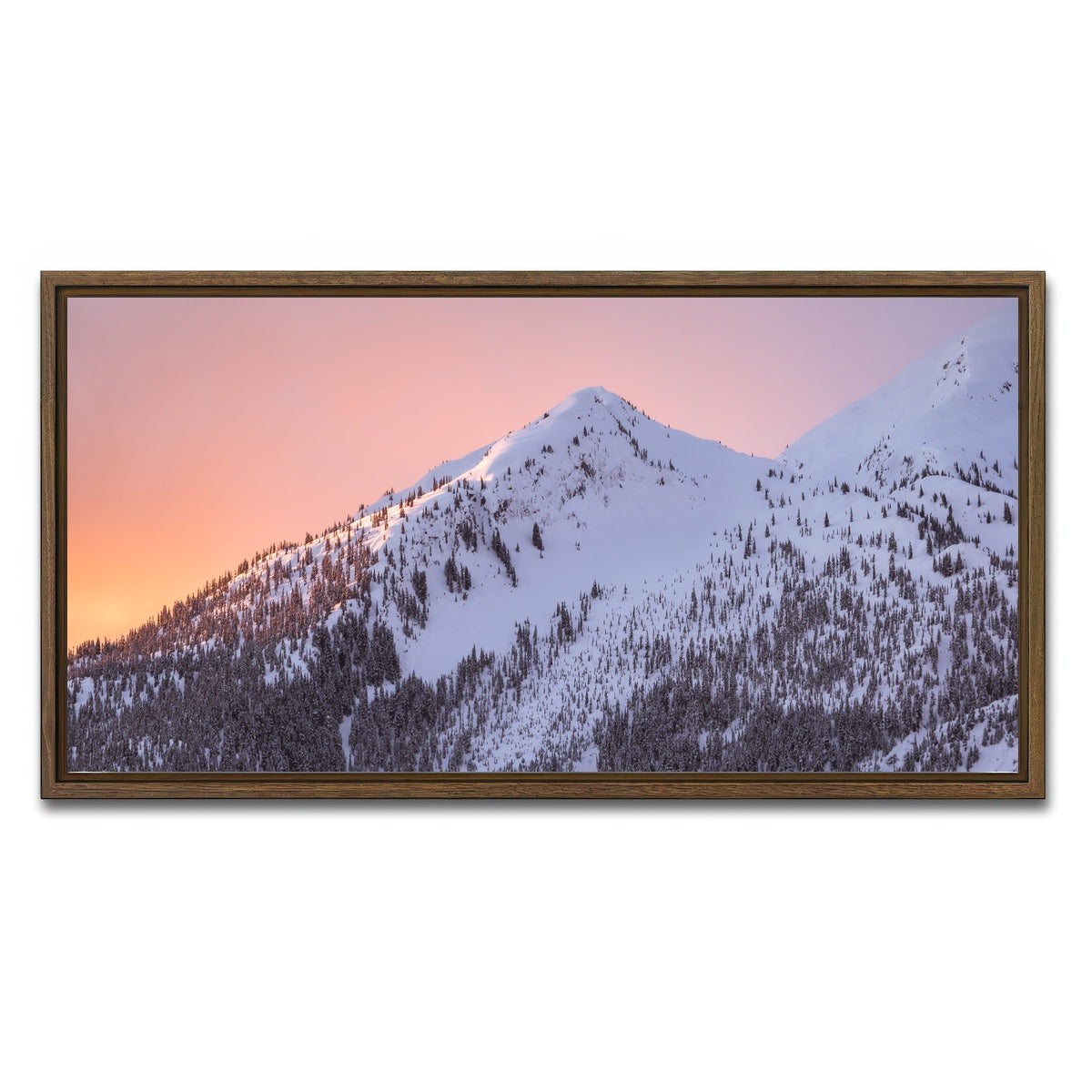 AUTO-MOCKUP WHITE | Shames Mountain Northern BC 6 | 1 Piece | Walnut Framed Canvas | group=2x1