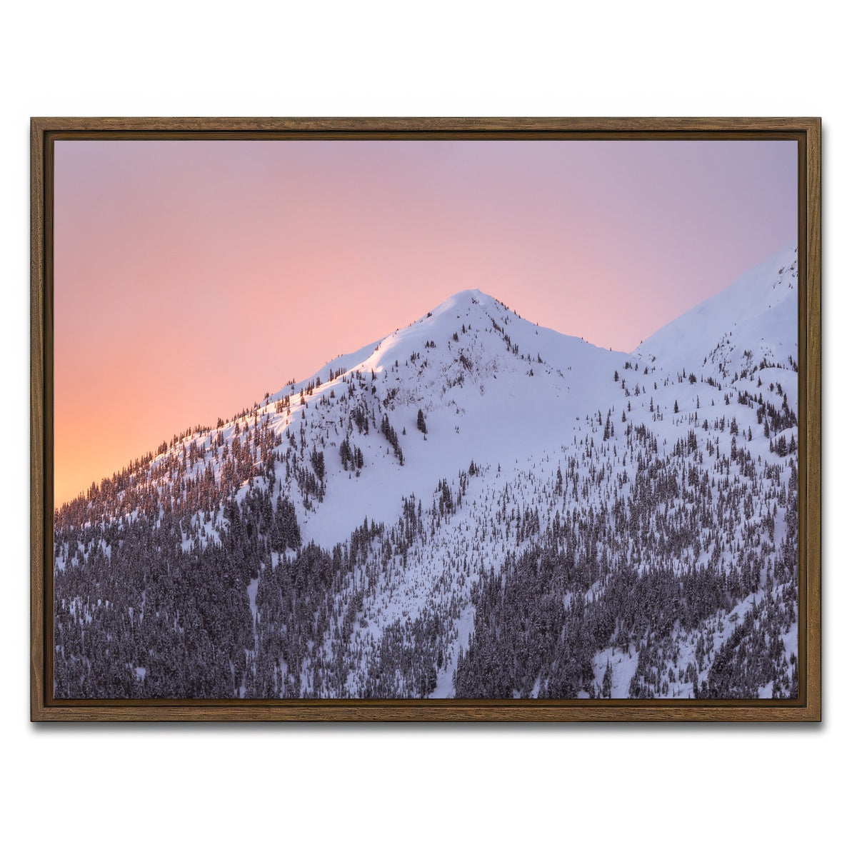 AUTO-MOCKUP WHITE | Shames Mountain Northern BC 6 | 1 Piece | Walnut Framed Canvas | group=4x3