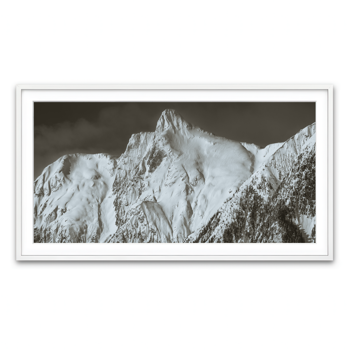Framed Print 2x1 White