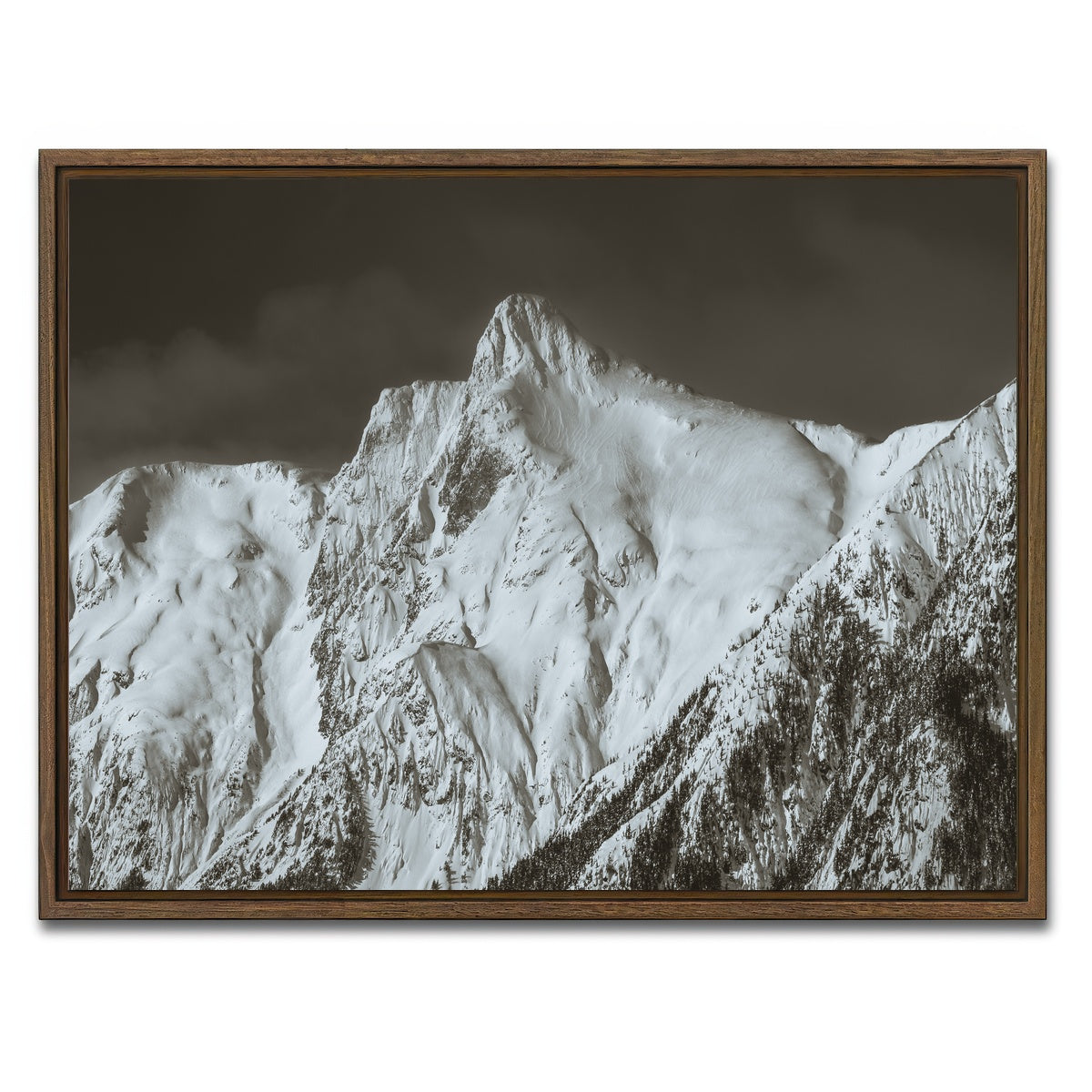 AUTO-MOCKUP WHITE | Shames Mountain | 1 Piece | Walnut Framed Canvas | group=4x3
