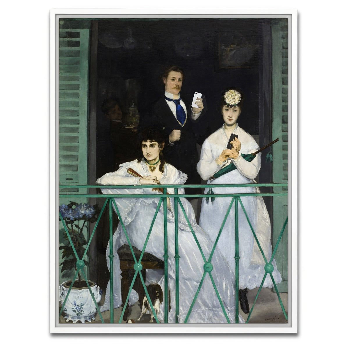 AUTO-MOCKUP WHITE | Sharing Is Caring | 1 Piece | White Framed Canvas | group=3x4